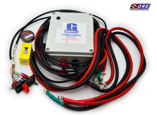 Преобразователь напряжения 12/24В для одномоторных лебедок предупреждает змота