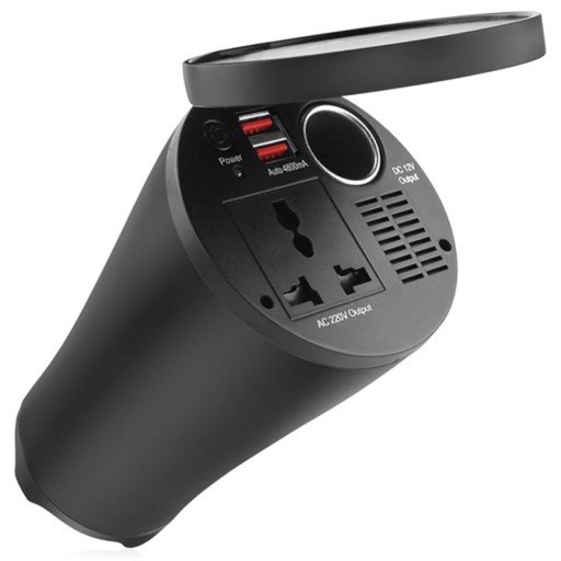 Преобразователь напряжения 12В/230В 150Вт/300Вт 2xUSB + одноразовый тест алкотестером