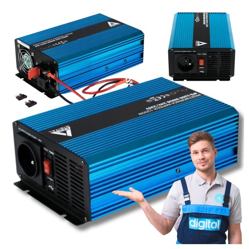 Перетворювач напруги 24 на 230v sine ips 1200 1200w