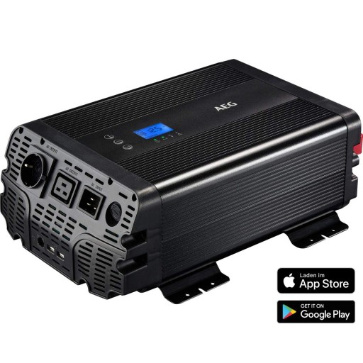 Автомобильный преобразователь напряжения Aeg 1500 Вт, 12 В постоянного тока в 230 В переменного тока, черный W439