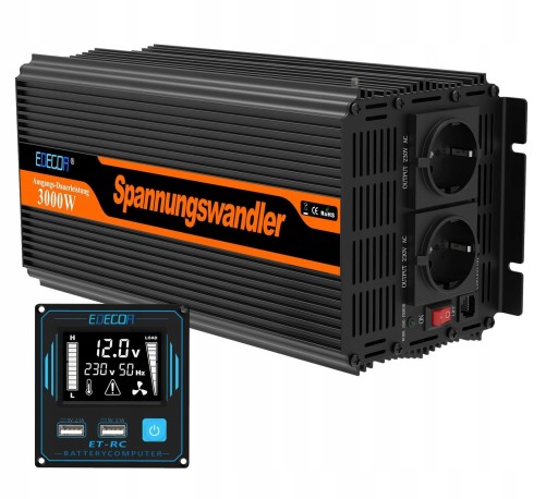 Інвертор сили хвилі синуса 3кв 230В