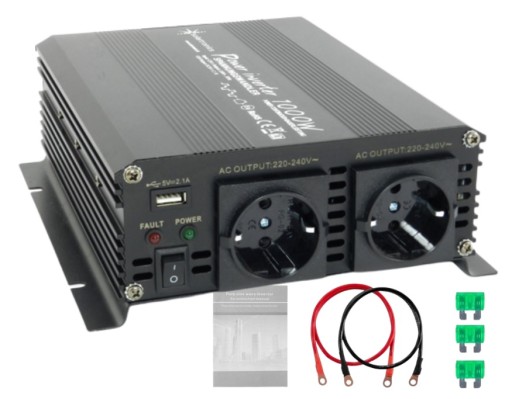 Автомобільний інвертор 1000 Вт / 2000 Вт 12 В 230 В USB