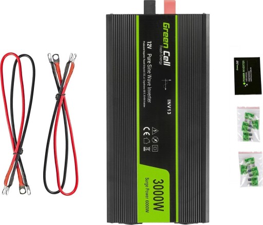 Green Cell 12V 3000W / 6000W Sinus USB автомобільний конвертер для кемпера