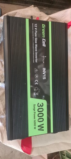Автомобільний перетворювач Green Cell 12V 3000W / 6000W Sinus USB