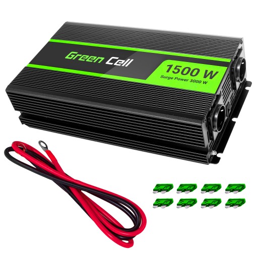 Інвертор Green Cell автомобільний перетворювач 24V 1500W 3000W USB для вантажівки