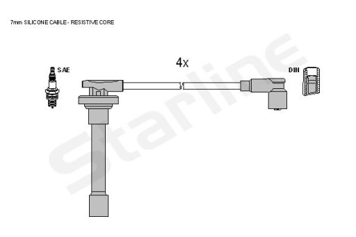 Кабель зажигания starline zk 8864 zk 8864 s zk 8864