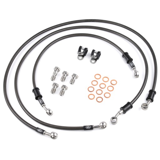 950902 - Гальмівні магістралі сталева оплетка гелій P + T Yamaha FJR 1300 2001-2012 carbon