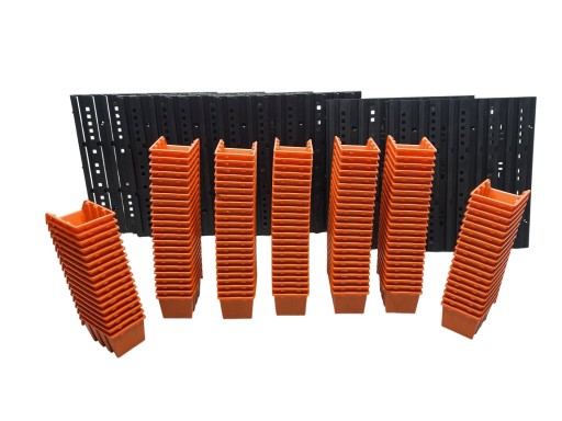 Штабелируемые коробки с настенной полкой 150шт - 120х80см