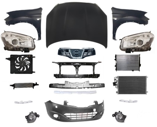 F3101BR0MA - QASHQAI 10-14 ПЕРЕДНИЙ КАПОТ БАМПЕР РЕМЕНЬ КРИЛО