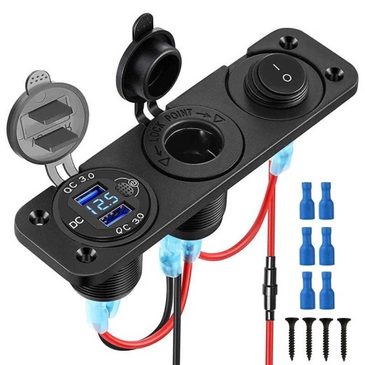 QC3. 0 USB автомобільний зарядний пристрій панель a