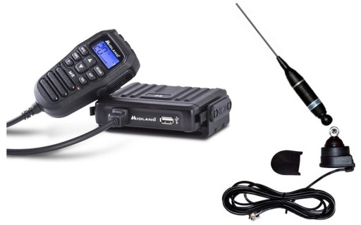 РАДИО CB MIDLAND M-5 + АНТЕННА SIRIO OMEGA + КРОНШТЕЙН
