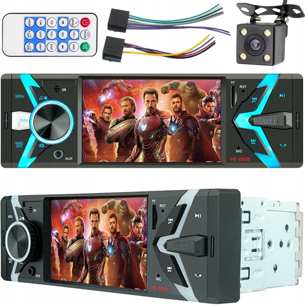 АВТОМОБИЛЬНЫЙ РАДИОПРИЕМНИК 1DIN BT ЭКРАН 4,1 КАМЕРА ЗАДНЕГО ВИДА