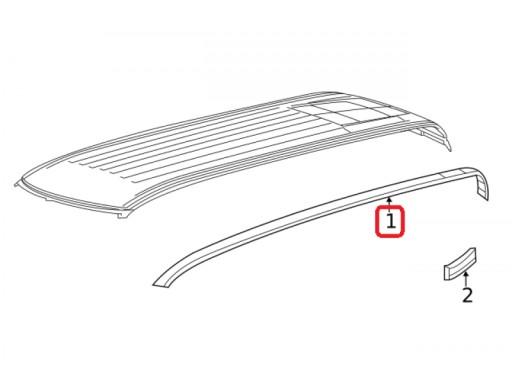 RAM 1500 MOLDING. Руф. Райт. 68311248AD