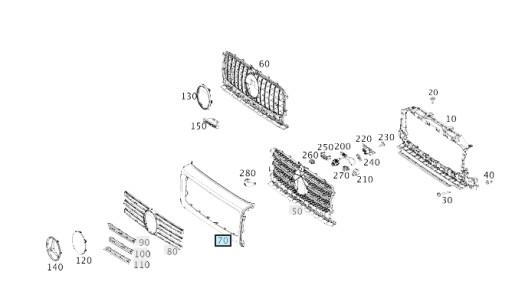 РАМА Решітка A G CLASS W463 18- AMG G 63 A4638885200