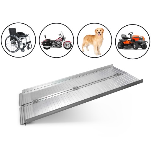 АЛЮМИНИЕВАЯ РАМПА ДЛЯ тележки длиной 150 см, ГРУЗОПОДЪЕМНОСТЬ до 270 кг, СКЛАДНАЯ