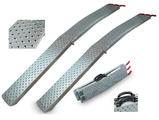 СТАЛЬНЫЕ РАМПЫ, СКЛАДНЫЕ ЗАГРУЗКИ, ПОГРУЗОЧНЫЕ ПУТИ до 800 кг, 176 см КОМПЛЕКТ