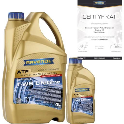 1211106-004 - Ravenol atf t-ws lifetime трансмиссионное масло lexus toyota aisin 5л