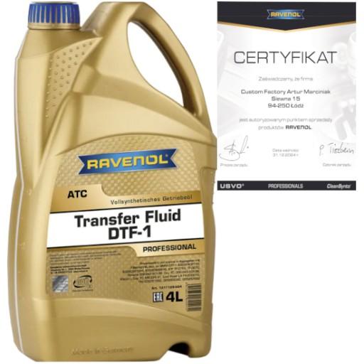 RAVENOL TRANSFER FLUID DTF-1 (TF-0870) МАСЛО РАЗДАТОЧНОЙ КОРОБКИ 4л