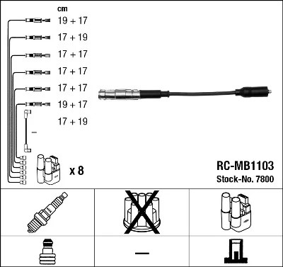7800 - Кабелі високої напруги rc-mb1103 db m113