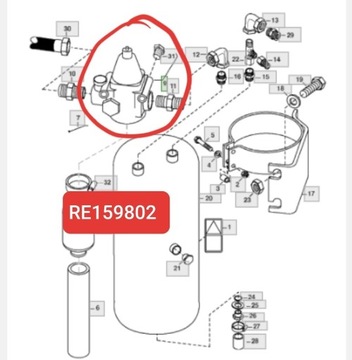 RE159802 Клапан керування John Deere