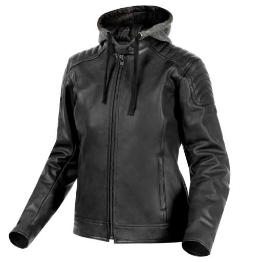 ЖІНОЧА ШКІРЯНА МОТОКУРТКА REBELHORN З КАПЮШОНОМ IMPALA LADY BLACK S