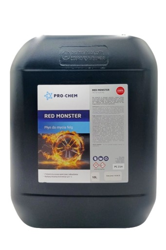 RED MONSTER кислый препарат для мытья дисков и металлов, оставляет блеск 10 л