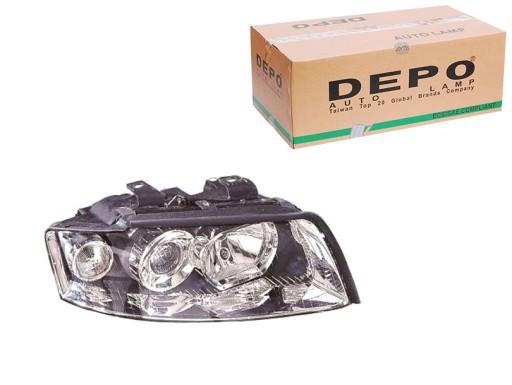 DEP441-1146R-ND-EM/RS8 - ФАРА AUDI A4 B6 00-05 PR ПРОЗРАЧНАЯ DEPO