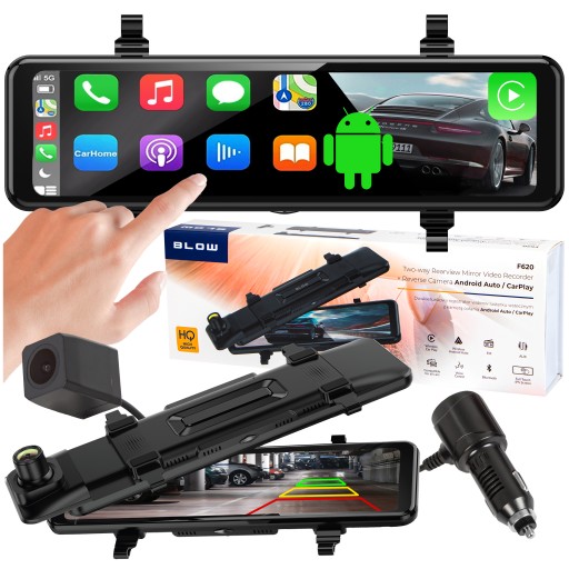 ЗЕРКАЛЬНЫЙ РЕГИСТРАТОР CARPLAY ANDROID КАМЕРА С АВТОМАТИЧЕСКИМ ЗАДНИМ ДВИЖЕНИЕМ 2K QHD DVR 10,88 ДЮЙМА