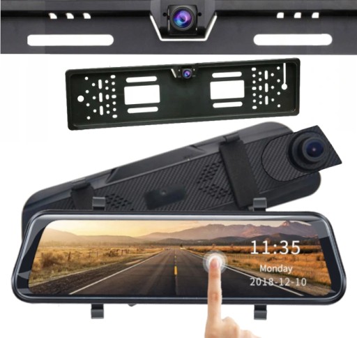РЕГІСТРАТОР ДЗЕРКАЛО FULL HD 10 ЗАДНЯ КАМЕРА РАМА