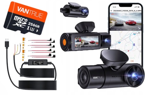 VANTRUE N4 PRO 3CH DVR 3 ACC КАМЕРИ 256 ГБ