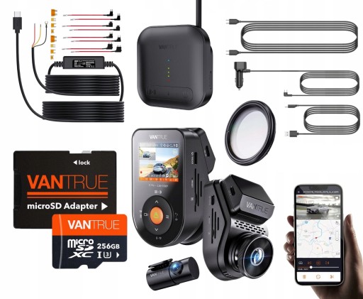 VANTRUE S1 PRO 2CH 2CH 256GB RECORDER ACC ADAPTER CPL FILTER + LTE MODULE 01