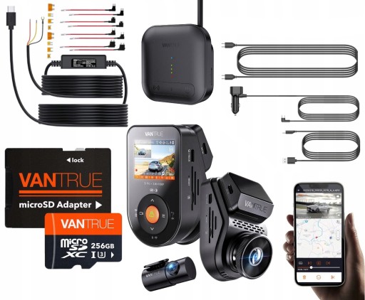 VANTRUE S1 PRO 2CH 256GB РЕКОРДЕР АДАПТЕР РЕЖИМУ ПАРКУВАННЯ LTE МОДУЛЬ 01