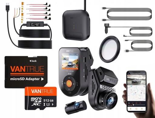 VANTRUE S1 PRO 2CH 512GB RECORDER ACC ADAPTER + CPL FILTER + LTE МОДУЛЬ 01