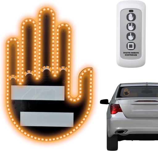 СВІТЛОДІОД РУКА ДЛЯ АВТОМОБІЛЯ ЗАДНЄ ВІКНО ІНДИКАТОР ЖЕСТ СЕРЕДНИЙ ПАЛЕЦЬ ВЕЛИКОГО ПАЛЕЦЯ