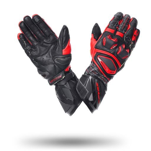 ЧОЛОВІЧІ МОТОЦИКЛЕТНІ РУКАВИЧКИ SPYKE TECH PRO ЧОРНО-ЧЕРВОНІ РОЗМІР S