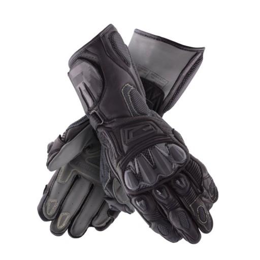 ЧЕРНЫЕ КОЖАНЫЕ ПЕРЧАТКИ REBELHORN REBEL XXL