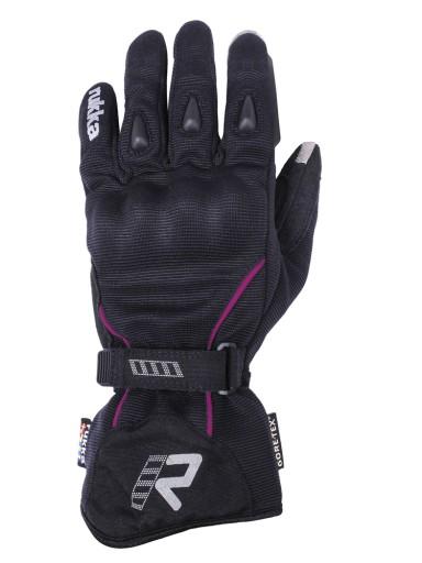 ТЕКСТИЛЬНІ РУКАВИЧКИ RUKKA VIRVE ЧОРНО-РОЖЕВІ РОЗМІР. 9