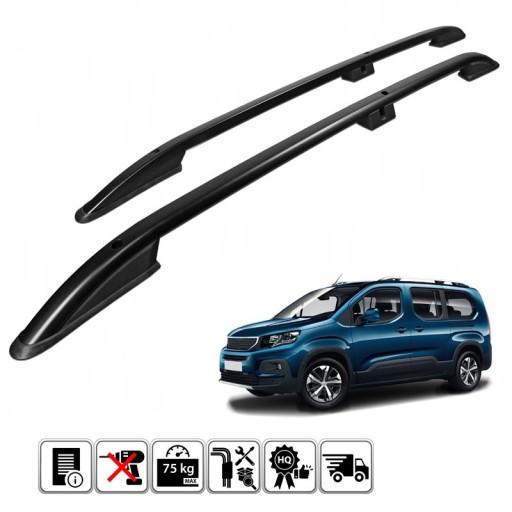 OPCO.73.0004 - Рейлінги на дах для PEUGEOT RIFTER довгі L2 + 2018