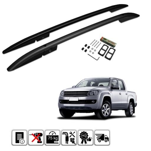 VWAM.73.1021 - РЕЙЛІНГИ НА ДАХ ДЛЯ VOLKSWAGEN AMAROK 2010-ЧОРНИЙ