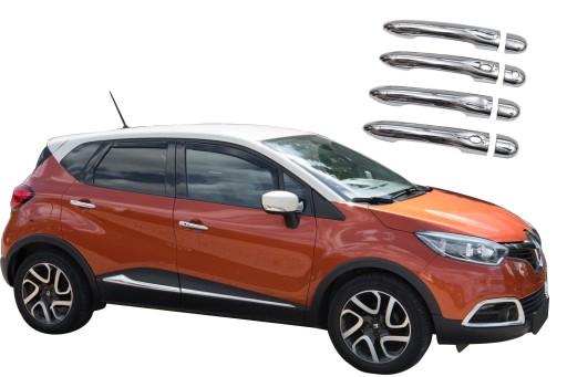 RENAULT CAPTUR 2013-ХРОМИРОВАННЫЕ НАКЛАДКИ НА ДВЕРНЫЕ РУЧКИ