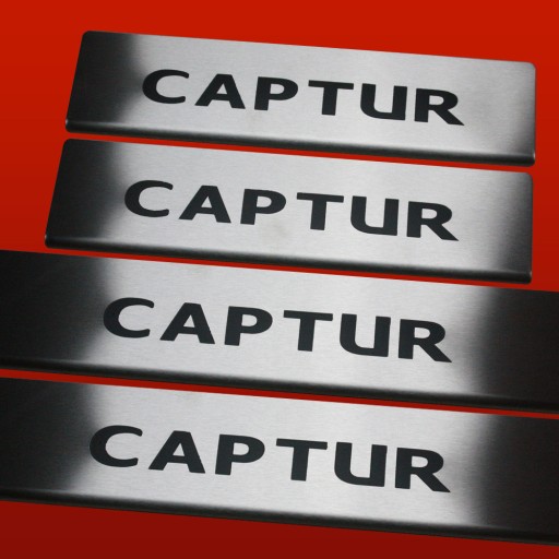 RENAULT CAPTUR Накладки на пороги из нержавеющей стали 304. Надписи цвета c.