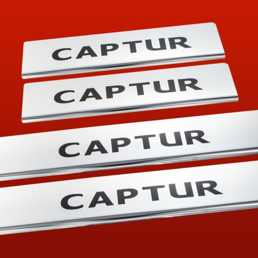 Накладки на пороги RENAULT CAPTUR 304 з нержавіючої сталі, дзеркальне покриття