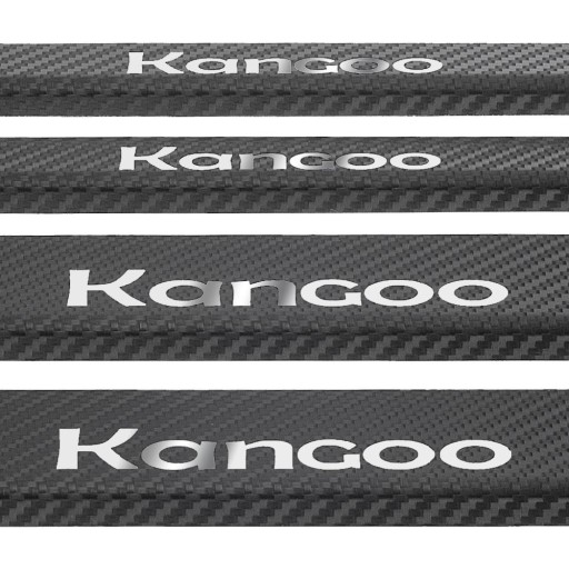 RENAULT KANGOO MK2 Накладки на пороги з нержавіючої сталі 304 Carb