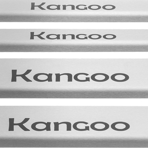 RENAULT KANGOO MK2 Накладки на пороги з нержавіючої сталі 304 Кольорові написи