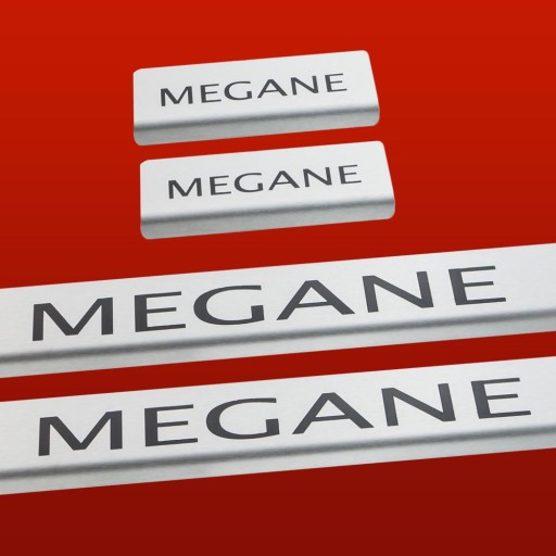 RENAULT MEGANE MK4 Накладки на пороги з нержавіючої сталі 304 Написи по колу