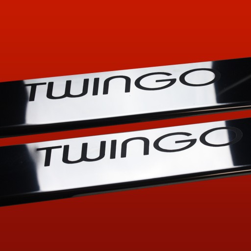 RENAULT TWINGO MK2 Накладки на пороги з нержавіючої сталі 304 Оздоблення після