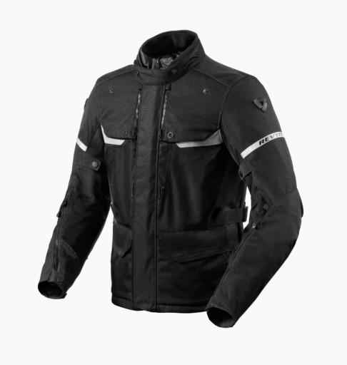 REV'IT! Outback 4 - чорна - мотоциклетна туристична текстильна куртка 3XL