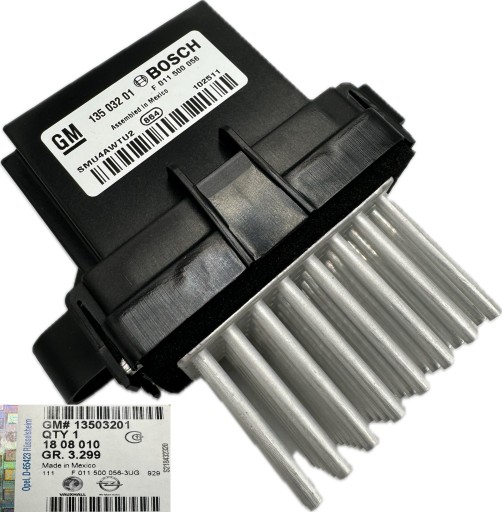 13503201 - РЕЗИСТОР ВЕНТИЛЯТОРА ASTRA J CASCADA INSIGNIA A MERIVA A B MOKKA ZAFIRA C ORIG