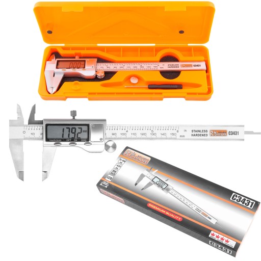 RICHMANN Електронний штангенциркуль 150 мм сталевий РК-валізу чохол C3431