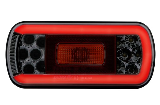 DIO004D - RM Комбінований прямокутний 6-функціональний задній ліхтар з ліхтарем заднього ходу DIO004